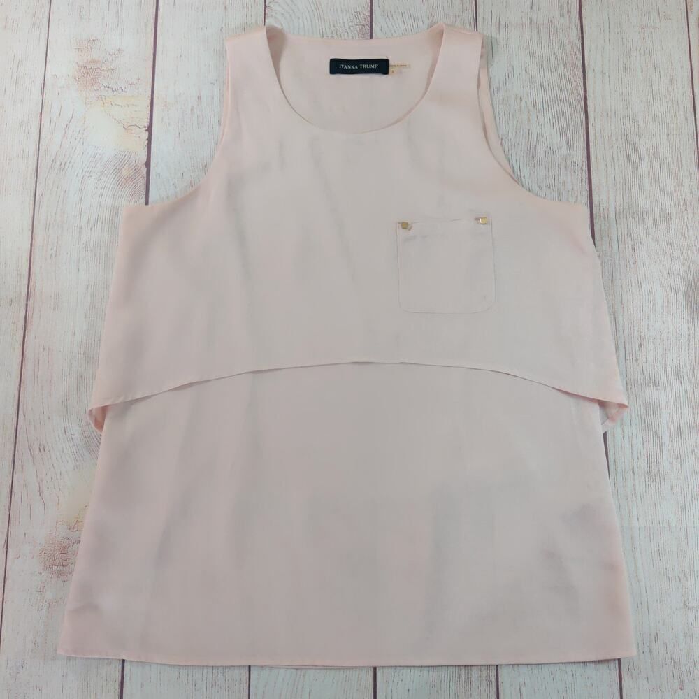 Ivanka Trump dressy layered sleeveless top sz S - Picture 5 of 8